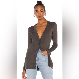 L’Agence Lucas longline cardigan gray
